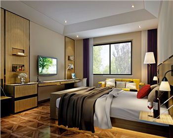 現(xiàn)代酒店家具公司建設(shè)完成近1000平米的酒店家具實景展廳